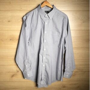 JOS A BANK TRAVELER Mens‎ Slim Fit Button Down Dress Shirt Gingham Check